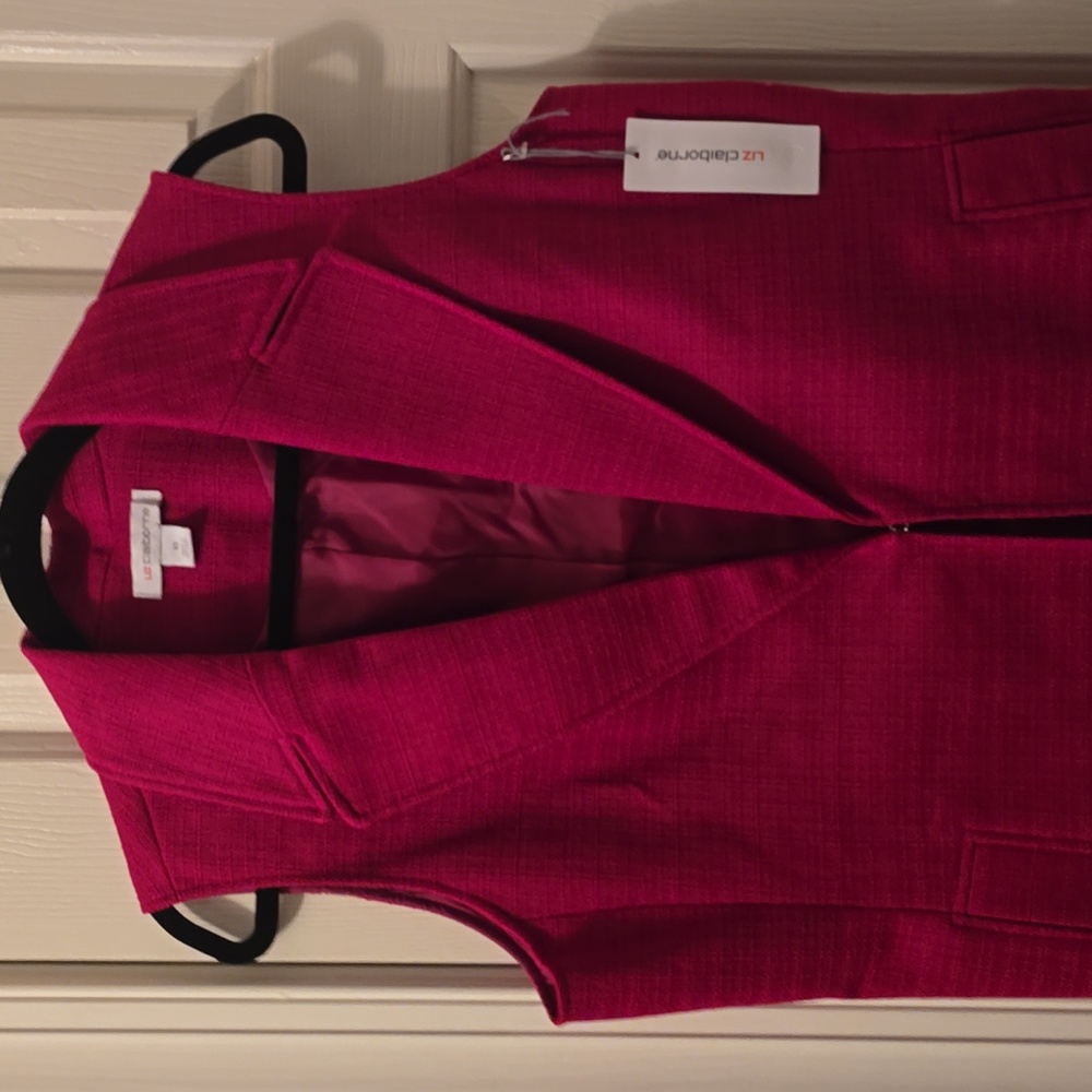 LIZ CLAIBORNE WOMEN'S BEAUTIFUL FUSCIA VEST SIZE 10